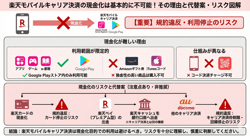 楽天モバイルキャリア決済の現金化を利用するまで流れ