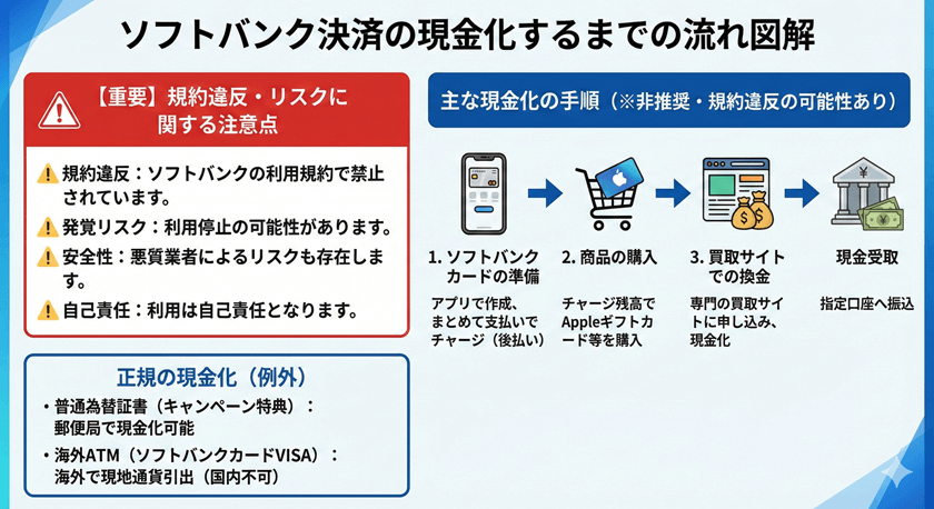ソフトバンク決済の現金化を利用するまで流れ