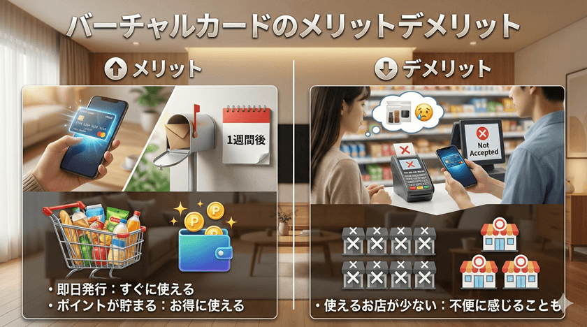 バーチャルカードのメリットデメリット