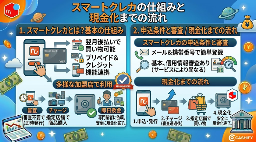スマートクレカの仕組みと現金化までの流れ