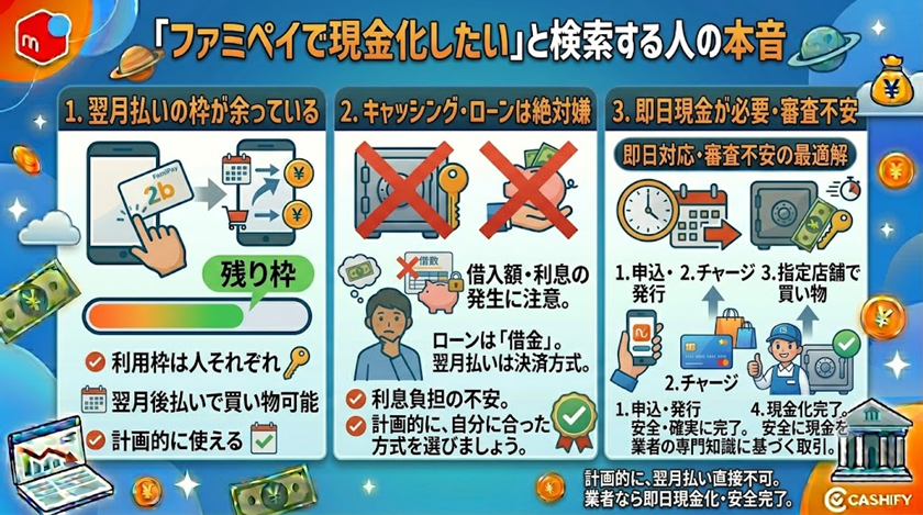 「ファミペイで現金化したい」と検索する人の本音