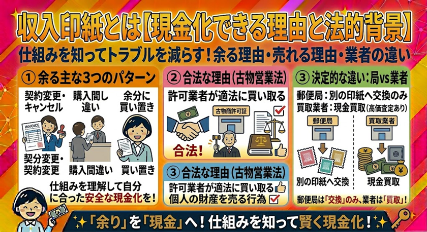 収入印紙とは【現金化できる理由と法的背景】