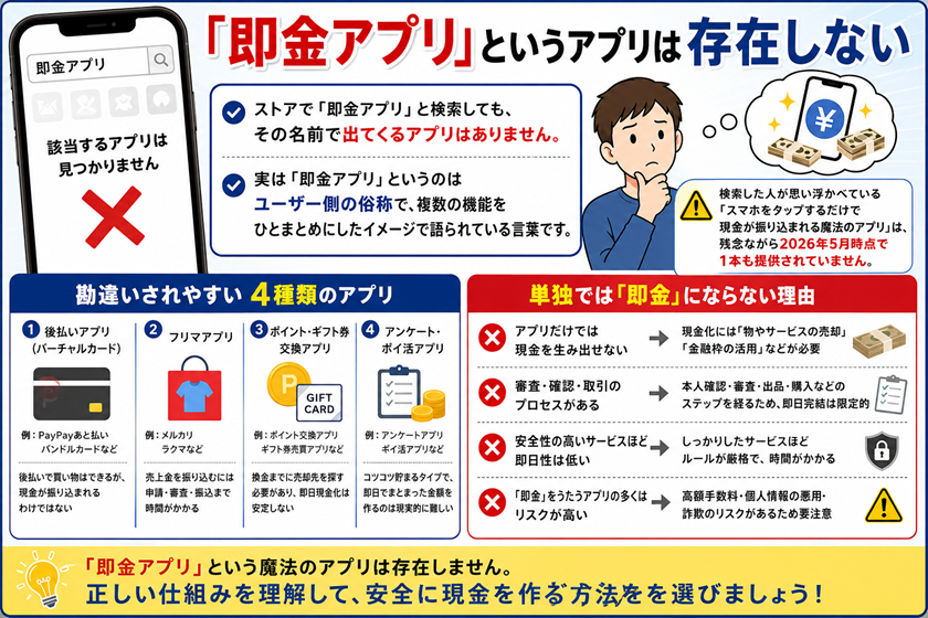 「即金アプリ」というアプリは存在しない