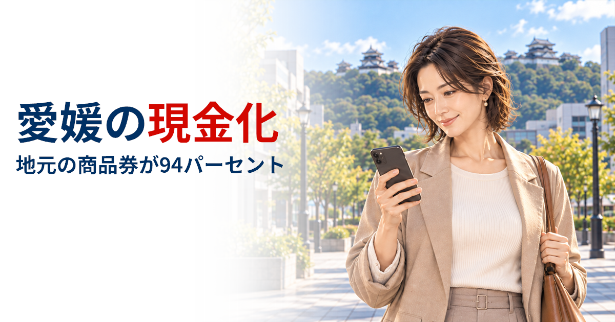 愛媛で現金化するなら？松山は地元の商品券が94％、質屋の月利は8％から