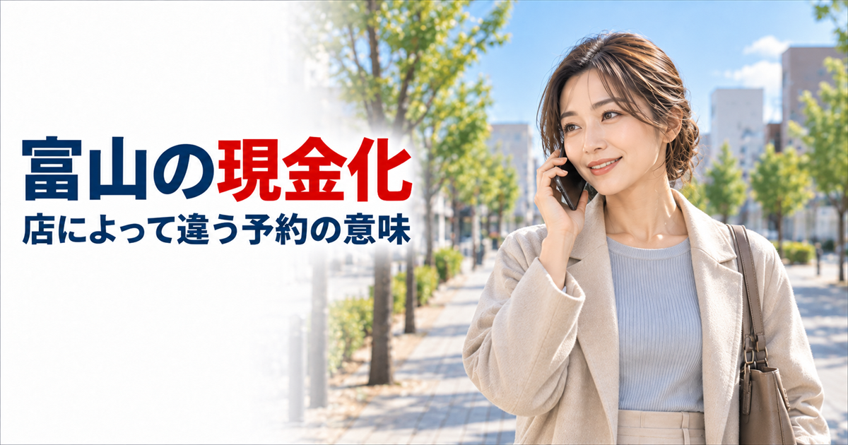 富山で現金化するなら？店によって違う予約の意味
