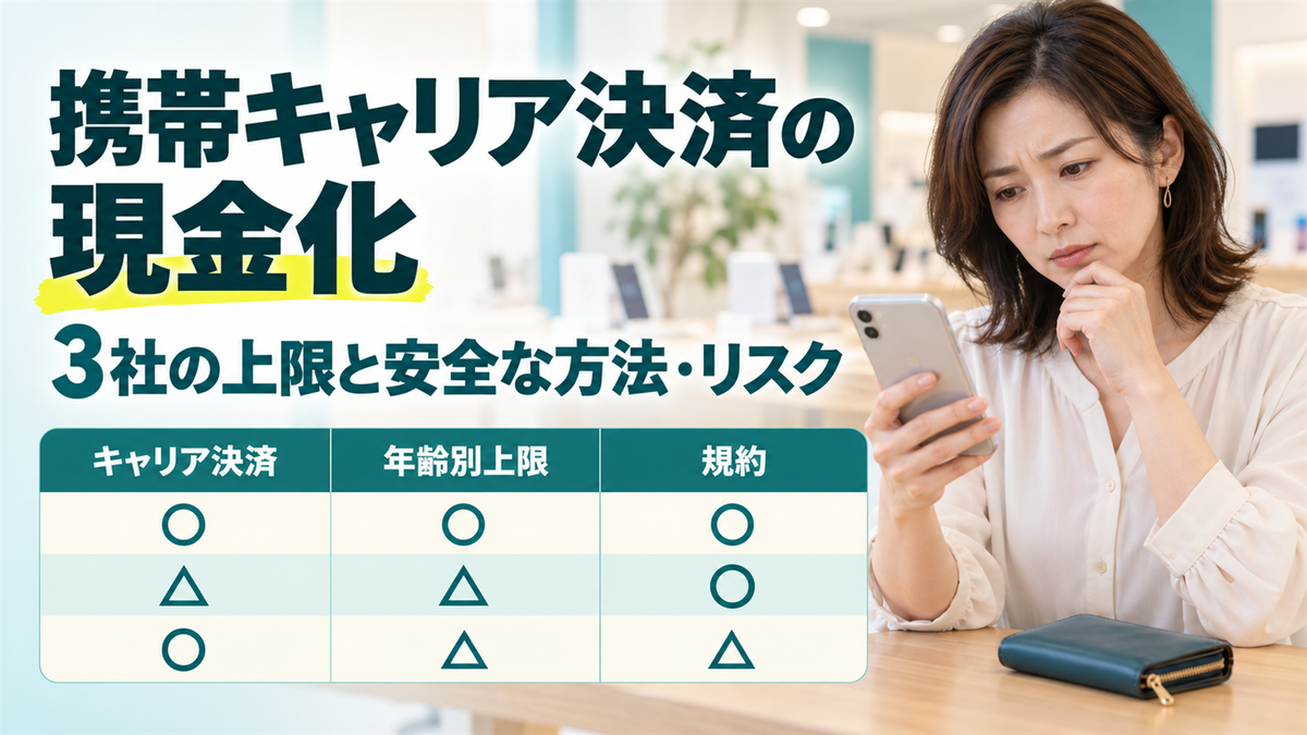 携帯キャリア決済現金化おすすめ業者！安全な方法とリスクを解説