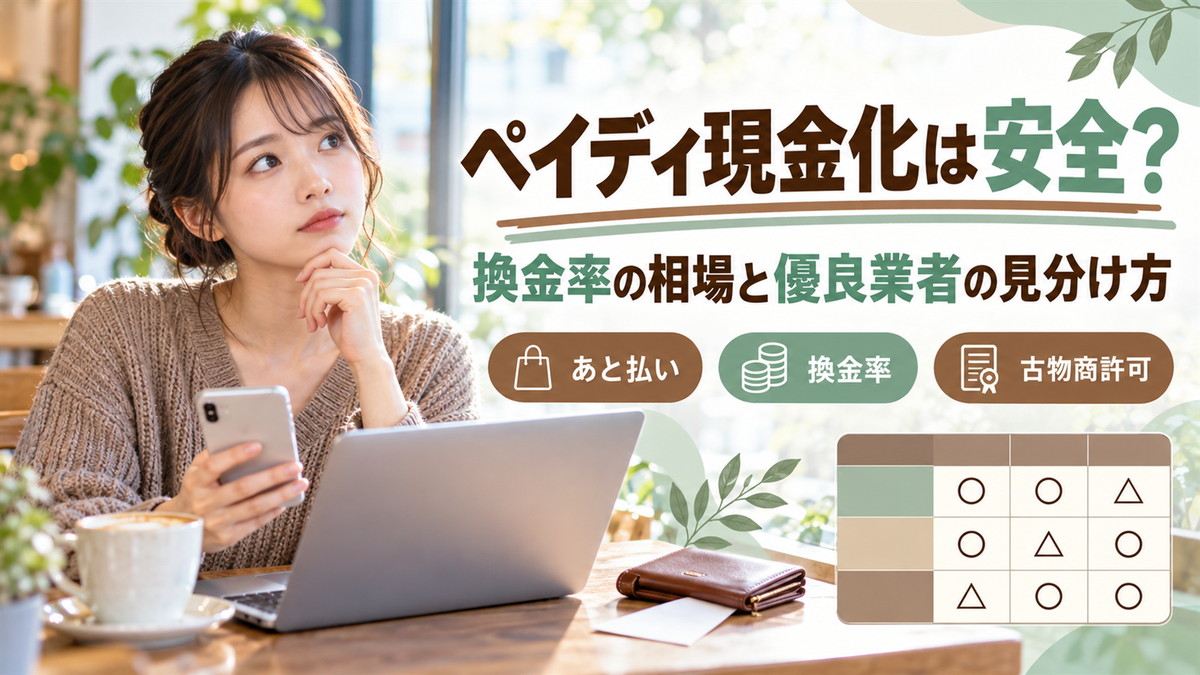 ペイディ現金化は安全にできる？換金率の相場と優良業者の見分け方【古物商許可で確認】